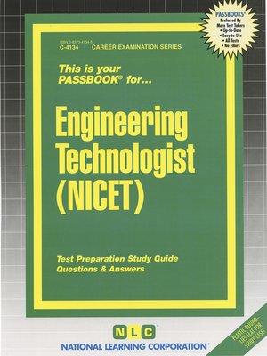 cover image of Engineering Technologist (NICET)